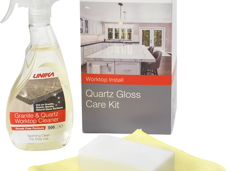 Kit per la cura del piano di lavoro con lucidatura al quarzo